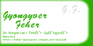 gyongyver feher business card
